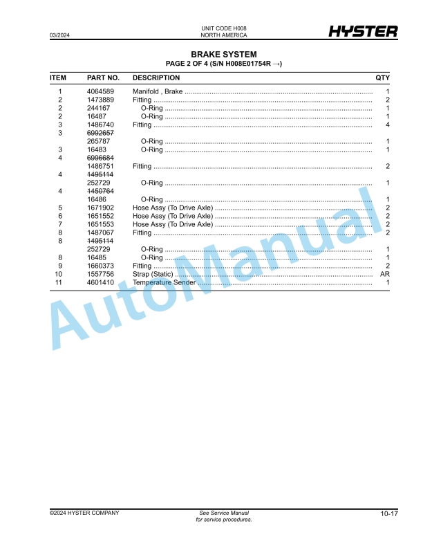 Hyster H550HD, H650HD, H700HD, H550HDS, H650HDS, H700HDS (H008) Parts Manual 3 Hyster H550HD, H650HD, H700HD, H550HDS, H650HDS, H700HDS (H008) Parts Manual - Image 3