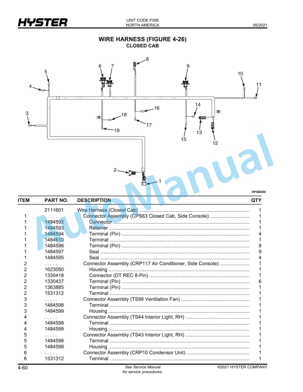 Hyster H550HD-HDS, H620HD, H650HD-HDS, H700HD-HDS (F008) Parts Manual 2 Hyster H550HD-HDS, H620HD, H650HD-HDS, H700HD-HDS (F008) Parts Manual - Image 2