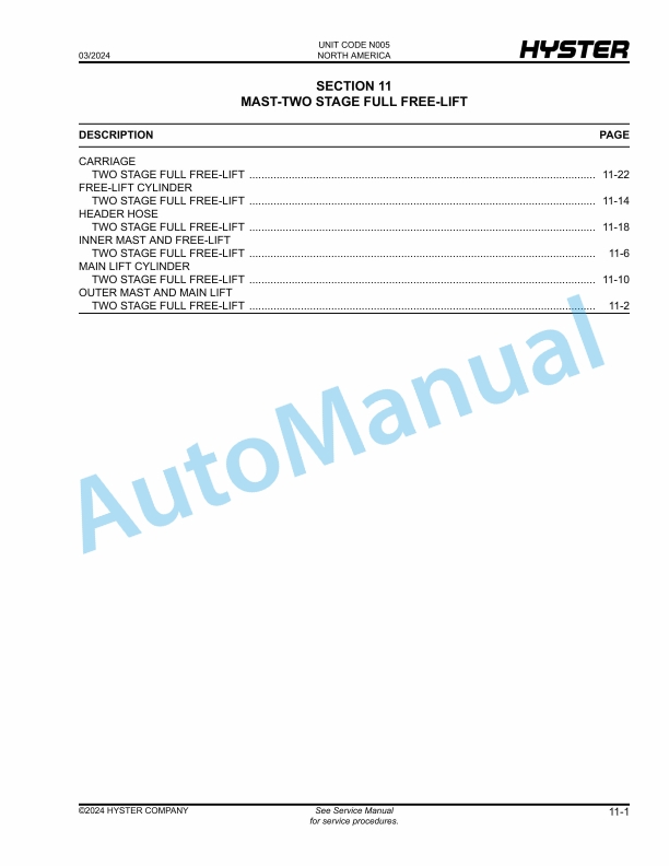 Hyster H80FT, H90FT, H100FT, H110FT, H120FT (N005) Fortis Parts Manual 5 Hyster H80FT, H90FT, H100FT, H110FT, H120FT (N005) Fortis Parts Manual - Image 5