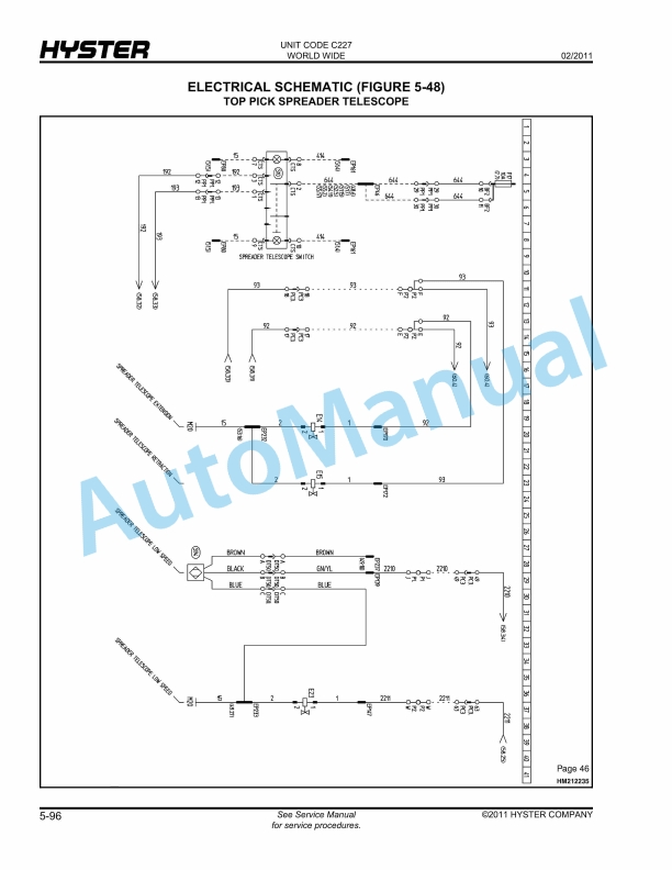 Hyster HR45-27, HR45-31, HR45-40S, HR45-36L, HR45-40LS, HR45LSX (C227) Parts Manual 2 Hyster HR45-27, HR45-31, HR45-40S, HR45-36L, HR45-40LS, HR45LSX (C227) Parts Manual - Image 2