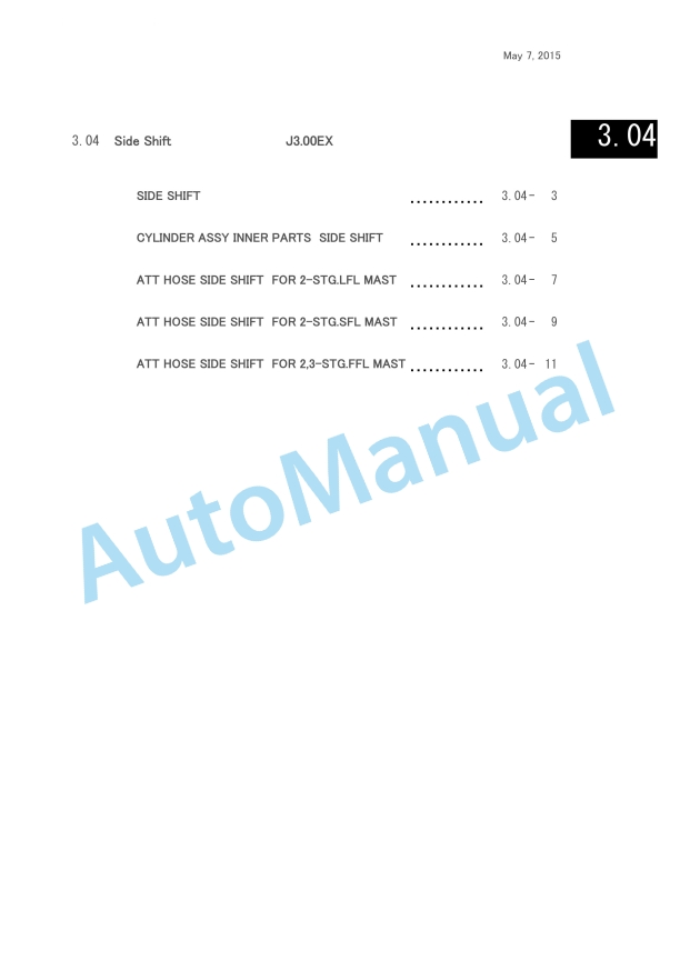 Hyster J1.50-3.00EX (B881)(B882) Mast Parts Manual 4 Hyster J1.50-3.00EX (B881)(B882) Mast Parts Manual-4