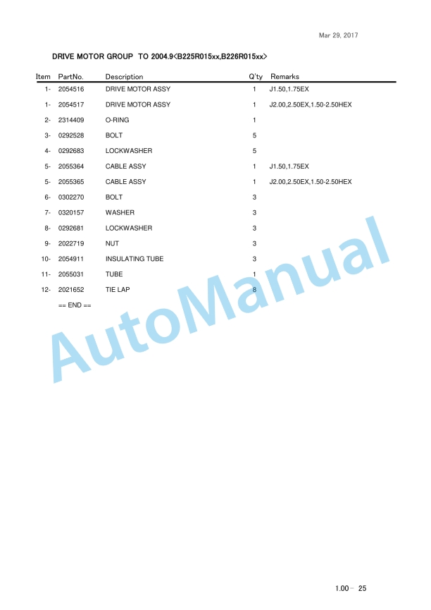 Hyster J1.50-3.00EX (B881)(B882) Mast Parts Manual 5 Hyster J1.50-3.00EX (B881)(B882) Mast Parts Manual-5