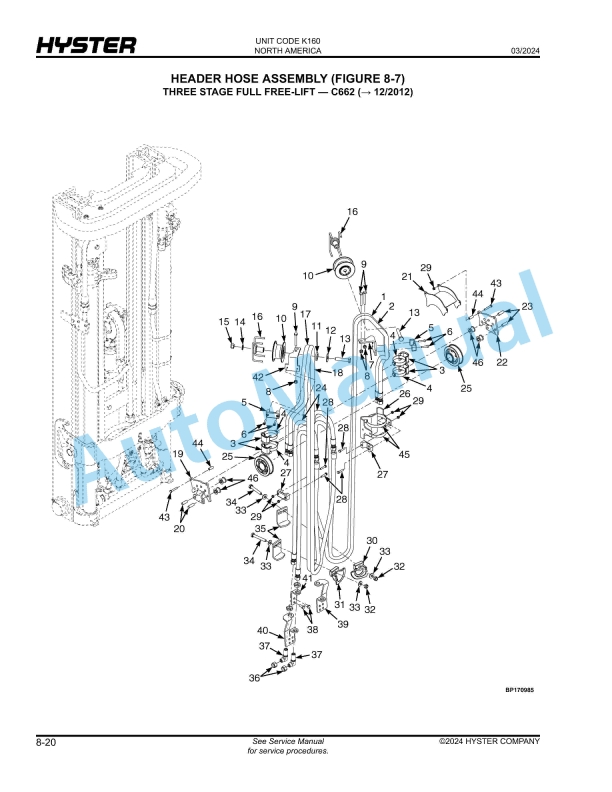Hyster J30XNT, J35XNT, J40XNT (K160) Parts Manual 3 Hyster J30XNT, J35XNT, J40XNT (K160) Parts Manual - Image 3