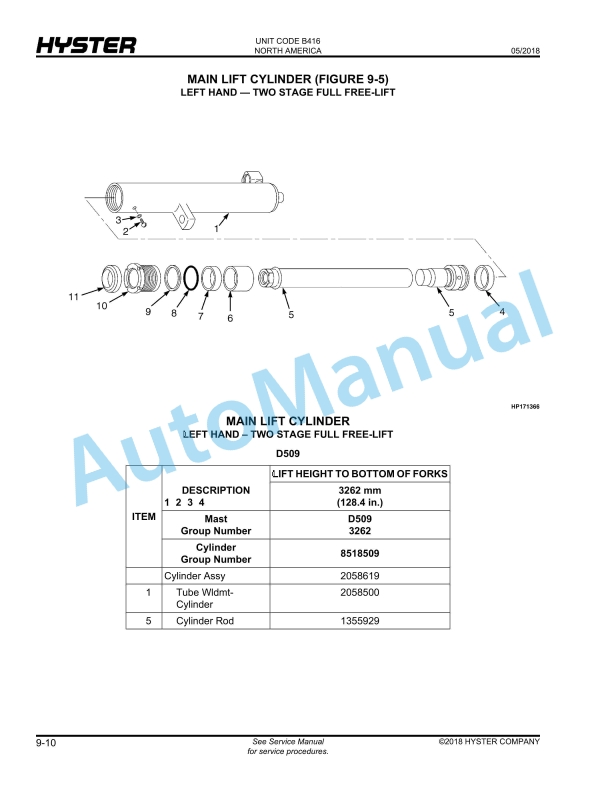 Hyster J40-65Z (B416) Parts Manual 5 Hyster J40-65Z (B416) Parts Manual - Image 5