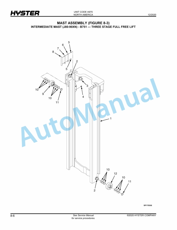 Hyster J80XN, J90XN, J100XN, J100XLN, J110XN, J120XN (A970) Parts Manual 3 Hyster J80XN, J90XN, J100XN, J100XLN, J110XN, J120XN (A970) Parts Manual - Image 3