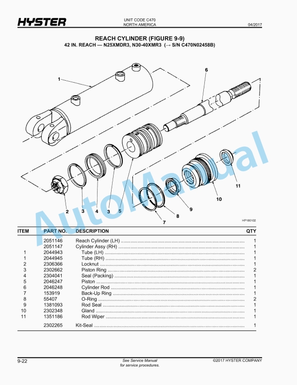 Hyster N25XMDR3, N30XMR3, N40XMR3 (C470), N50XMA3 (C471) Electric Parts Manual 5 Hyster N25XMDR3, N30XMR3, N40XMR3 (C470), N50XMA3 (C471) Electric Parts Manual - Image 5
