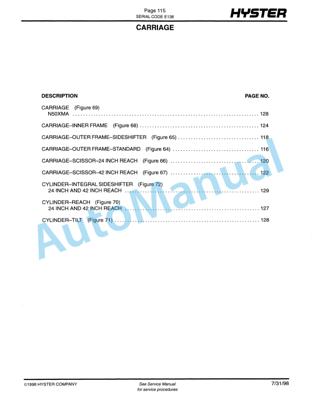 Hyster N30, 40, 45XMR, N25, 30XMDR, N50XMA (E138) Electric Parts Manual 4 Hyster N30, 40, 45XMR, N25, 30XMDR, N50XMA (E138) Electric Parts Manual-4