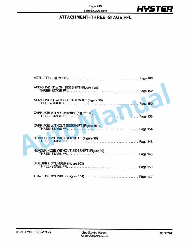 Hyster N30AH (B210) Electric Parts Manual 5 Hyster N30AH (B210) Electric Parts Manual-5