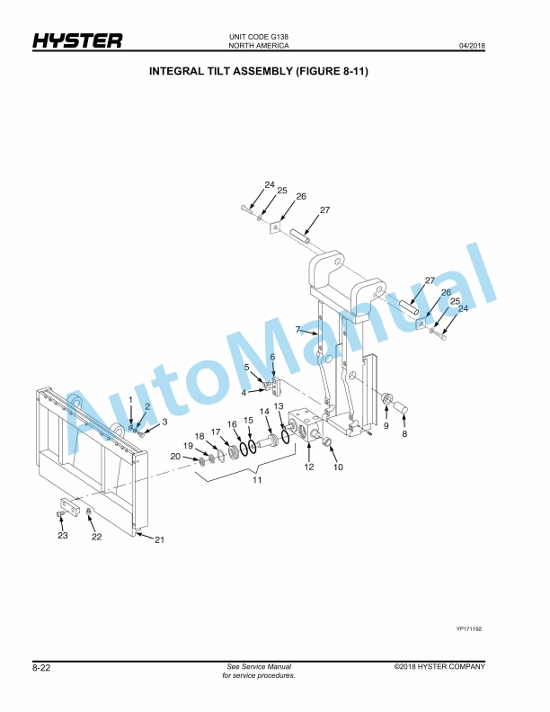 Hyster N30XMDR3, N45XMR3 (G138) Electric Parts Manual 5 Hyster N30XMDR3, N45XMR3 (G138) Electric Parts Manual - Image 5