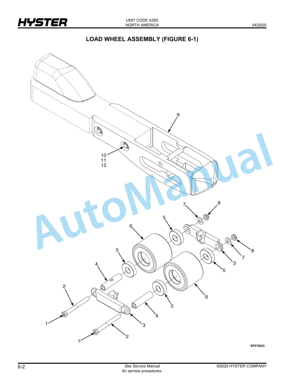 Hyster N35-40ZRS, N30ZDRS (A265) Parts Manual 2 Hyster N35-40ZRS, N30ZDRS (A265) Parts Manual - Image 2