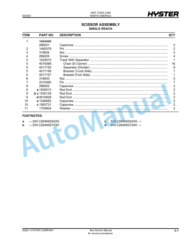 Hyster N45ZR, N35ZDR (C264) Parts Manual 4 Hyster N45ZR, N35ZDR (C264) Parts Manual - Image 4