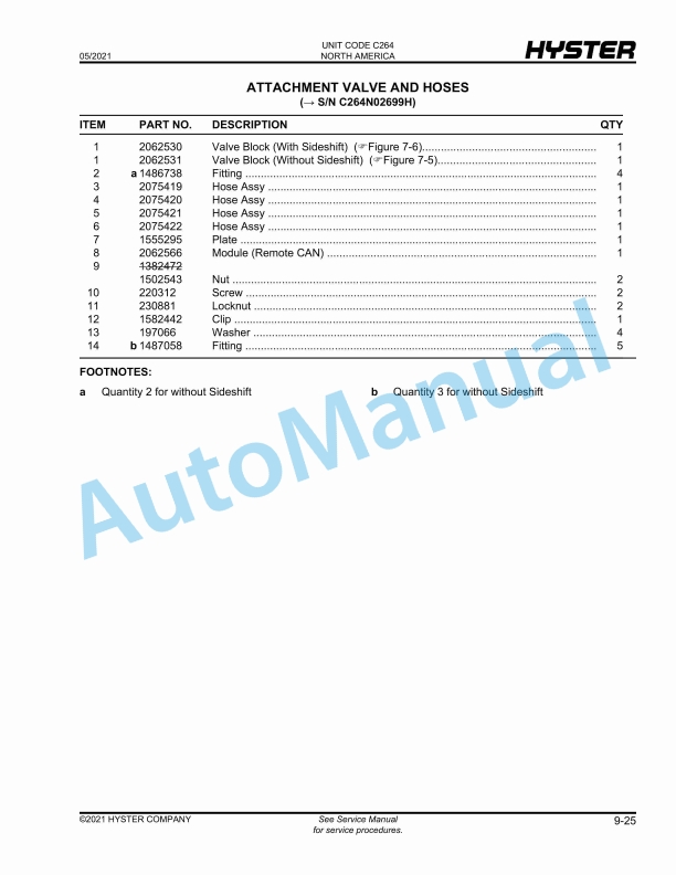 Hyster N45ZR, N35ZDR (C264) Parts Manual 5 Hyster N45ZR, N35ZDR (C264) Parts Manual - Image 5