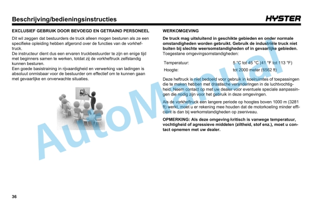 Hyster PC1.5 (A6W9) Operating Manual 5 Hyster PC1.5 (A6W9) Operating Manual - Image 5