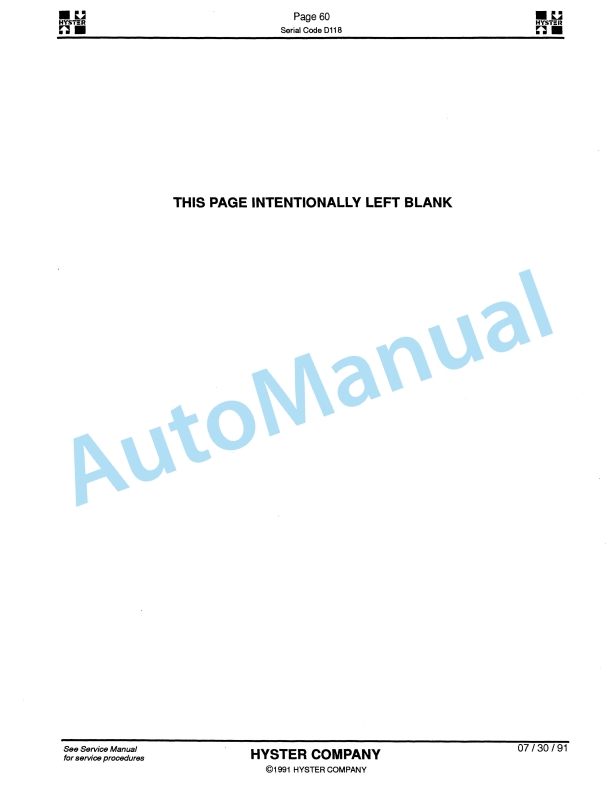 Hyster R30E, R30EA, R30EF, R35E (D118) Electric Parts Manual 3 Hyster R30E, R30EA, R30EF, R35E (D118) Electric Parts Manual-3