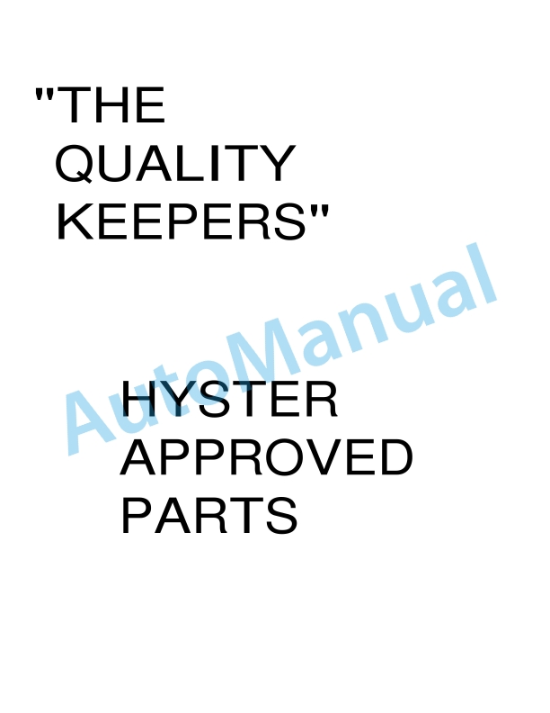 Hyster R30XMF3 to R30XM3 Wire Driver Manual Maintenance And Repair 3 Hyster R30XMF3 to R30XM3 Wire Driver Manual Maintenance And Repair - Image 3