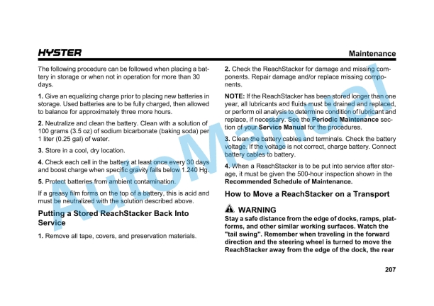 Hyster RS45-27CH, RS45-31CH Reachstacker Maintenance Manual 3 Hyster RS45-27CH, RS45-31CH Reachstacker Maintenance Manual - Image 3