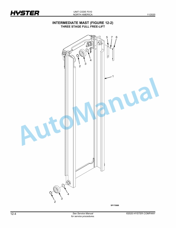 Hyster S30FT, S35FT, S40FTS (F010) Parts Manual 5 Hyster S30FT, S35FT, S40FTS (F010) Parts Manual - Image 5