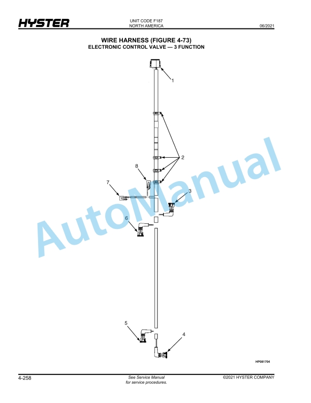 Hyster S40-70FT, S55FTS (F187) Fortis Parts Manual 2 Hyster S40-70FT, S55FTS (F187) Fortis Parts Manual - Image 2