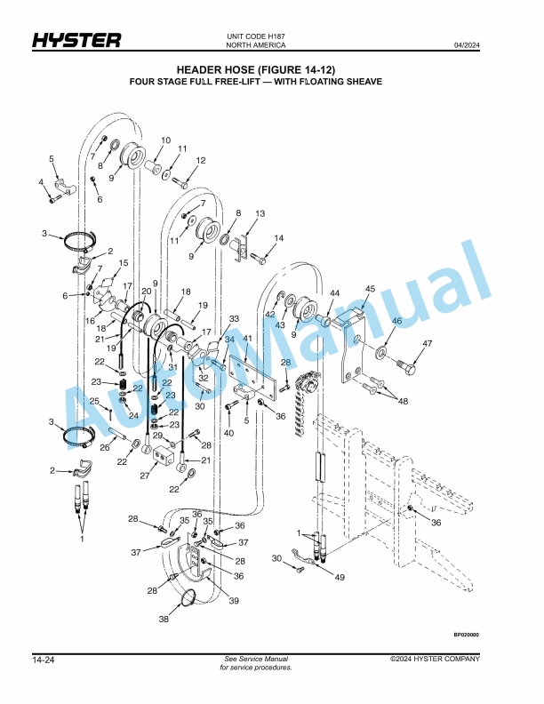 Hyster S40FT, S50FT, S55FTS, S60FT, S70FT (H187) Parts Manual 5 Hyster S40FT, S50FT, S55FTS, S60FT, S70FT (H187) Parts Manual - Image 5