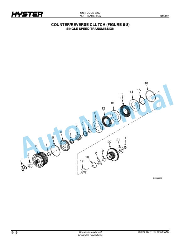 Hyster S50CT, S50CT2 (B267) Parts Manual 2 Hyster S50CT, S50CT2 (B267) Parts Manual - Image 2