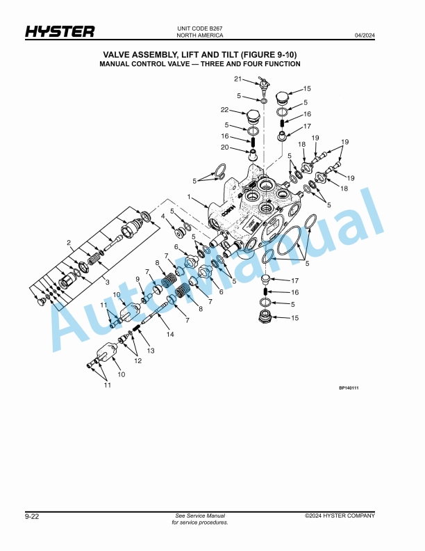 Hyster S50CT, S50CT2 (B267) Parts Manual 3 Hyster S50CT, S50CT2 (B267) Parts Manual - Image 3