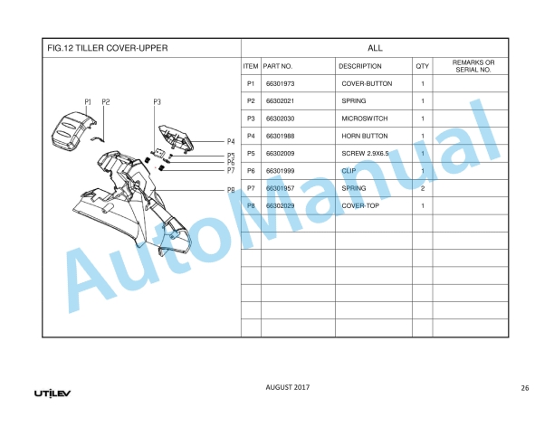 Utilev 1.5T Electric Pallet Truck Parts Manual 4 Utilev 1.5T Electric Pallet Truck Parts Manual-4