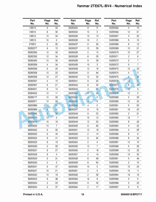Yanmar 2TE67L-BV4 Engine Parts Catalog-4