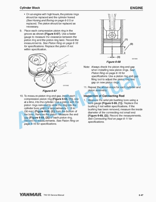 Yanmar 2TNV70, 3TNV70, 3TNV76 Industrial Engine Service Manual 0BTNV-G00201-2