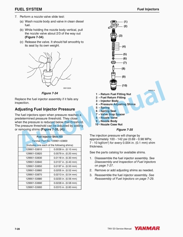 Yanmar 2TNV70, 3TNV70, 3TNV76 Industrial Engines Service Manual 0BTNV-G00200-3
