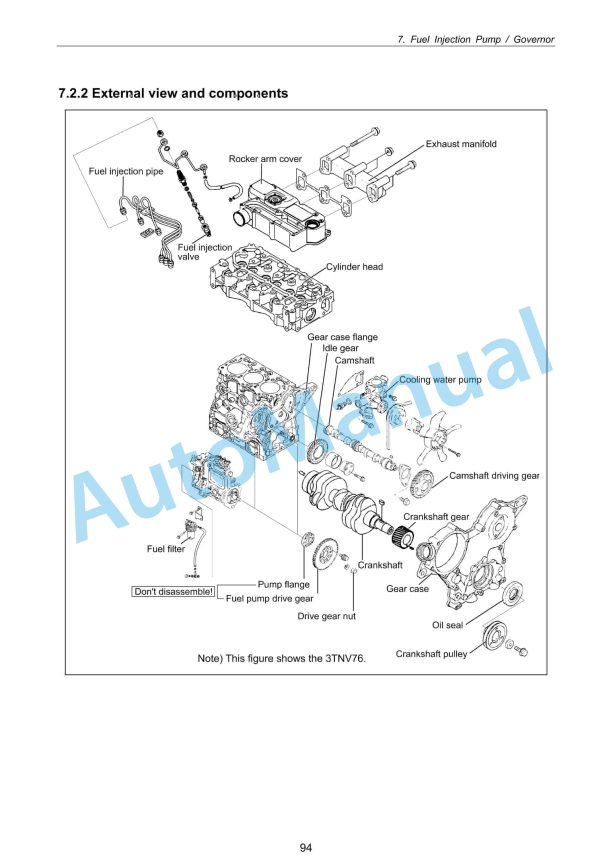 Yanmar 2TNV70, 3TNV70, 3TNV76 Industrial Engines Service Manual M9961-02E070 5 Yanmar 2TNV70, 3TNV70, 3TNV76 Industrial Engines Service Manual M9961-02E070 - Image 5