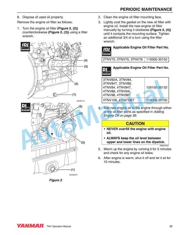 Yanmar 2TNV70 to 4TNV106T Operation Manual 3 Yanmar 2TNV70 to 4TNV106T Operation Manual-3