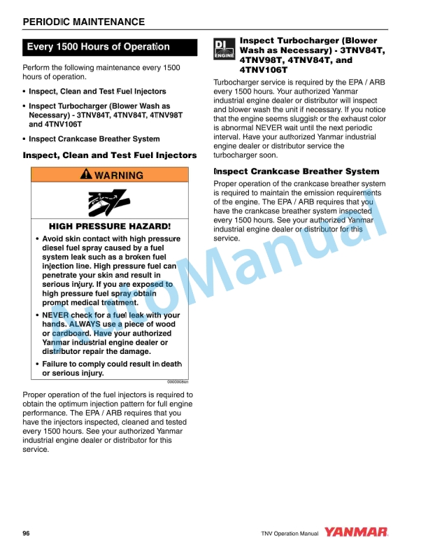 Yanmar 2TNV70 to 4TNV106T Operation Manual 5 Yanmar 2TNV70 to 4TNV106T Operation Manual-5