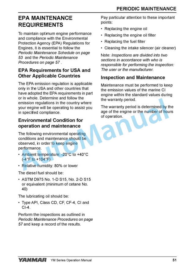 Alternative view of Yanmar 2YM15, 3YM20, 3YM30AE Marine Engine Operation Manual