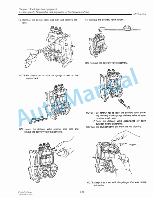 Yanmar 3JH2-E, 3JH2-BE, 3JH2-TE, 3JH2-TBE, 3JH25A, ZJNZOA Service Manual 2 Yanmar 3JH2-E, 3JH2-BE, 3JH2-TE, 3JH2-TBE, 3JH25A, ZJNZOA Service Manual - Image 2