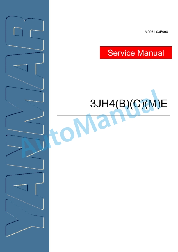 Yanmar 3JH4(B)(C)(M)E Service Manual
