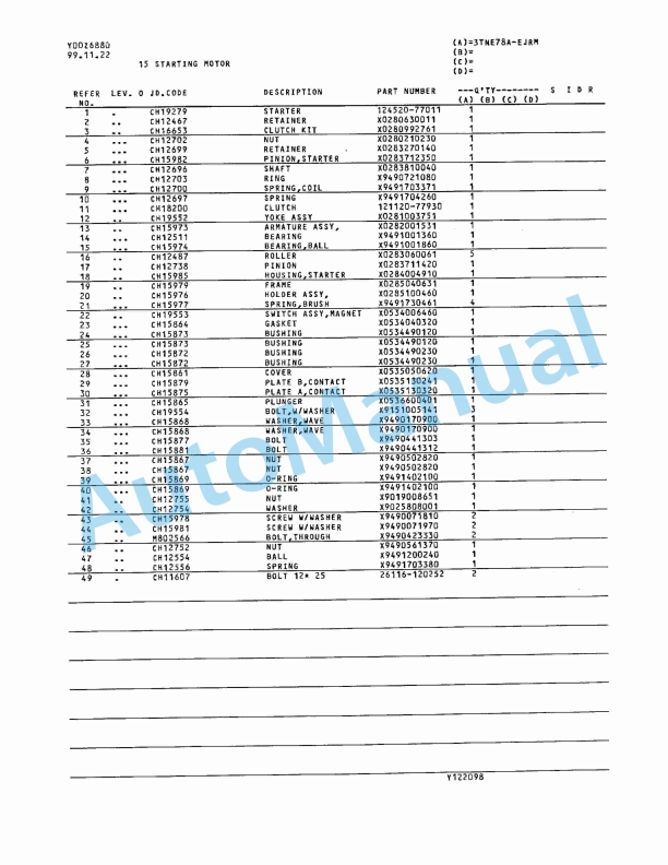 Yanmar 3TNE78A-EJRM Diesel Engine Parts Catalog-3