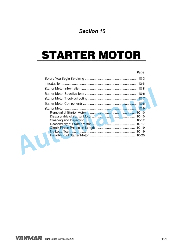 Yanmar 3TNM68, 3TNM72 Industrial Engine Service Manual 0BTNM-G00100 4 Yanmar 3TNM68, 3TNM72 Industrial Engine Service Manual 0BTNM-G00100 - Image 4