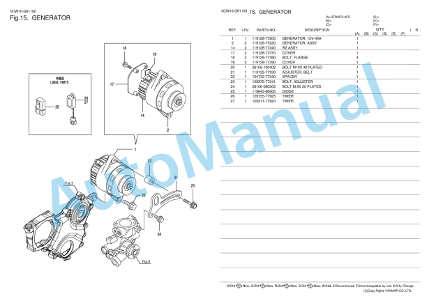 Yanmar 3TNM72-AFS Parts Catalog 4 Yanmar 3TNM72-AFS Parts Catalog - Image 4