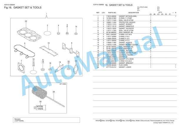 Yanmar 3TNV70-ASA Parts Catalog 5 Yanmar 3TNV70-ASA Parts Catalog - Image 5