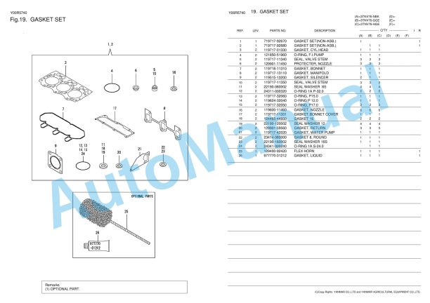 Yanmar 3TNV76-GGE Diesel Engine Parts Catalog-4