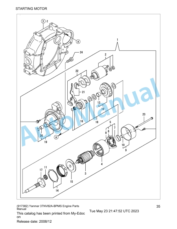 Yanmar 3TNV82A-BPMS Engine Parts Catalog 917382 4 Yanmar 3TNV82A-BPMS Engine Parts Catalog 917382 - Image 4