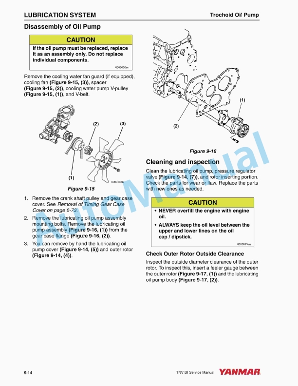 Yanmar 3TNV82A to 4TNV106T Industrial Engine Service Manual 0BTNV-G00101-2