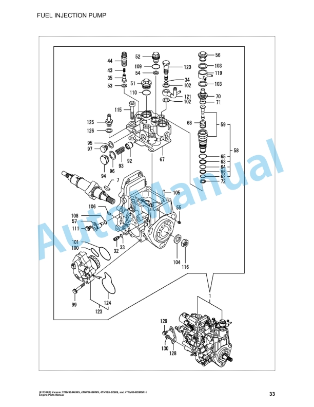 Yanmar 3TNV88-BKMS, 4TNV88-BKMS, 4TNV88-BDMS, 4TNV88-BDMSR1 Engines Parts Manual 2 Yanmar 3TNV88-BKMS, 4TNV88-BKMS, 4TNV88-BDMS, 4TNV88-BDMSR1 Engines Parts Manual - Image 2