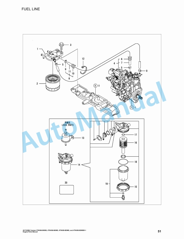 Yanmar 3TNV88-BKMS, 4TNV88-BKMS, 4TNV88-BDMS, 4TNV88-BDMSR1 Engines Parts Manual 4 Yanmar 3TNV88-BKMS, 4TNV88-BKMS, 4TNV88-BDMS, 4TNV88-BDMSR1 Engines Parts Manual - Image 4