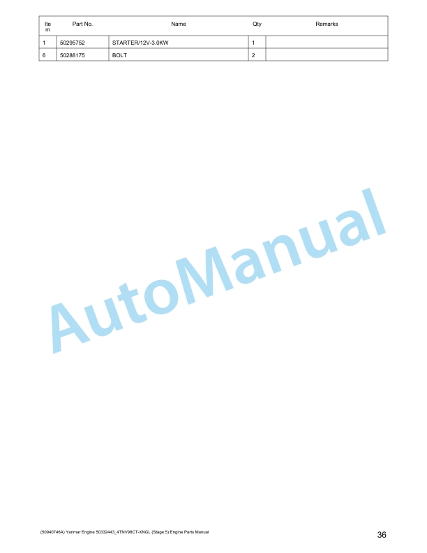Yanmar 3TNV88-BKMSR Engine Parts Manual 3 Yanmar 3TNV88-BKMSR Engine Parts Manual - Image 3
