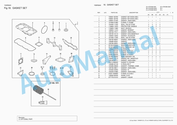 Yanmar 3TNV88-GGE Diesel Engine Parts Catalog-3