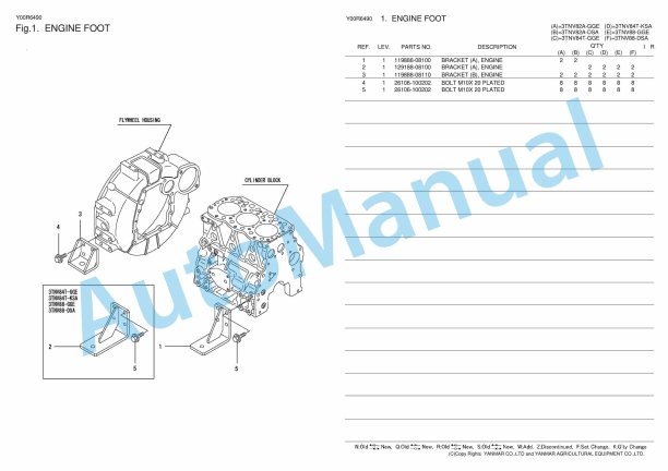 Yanmar 3TNV88-GGE Diesel Engine Parts Catalog-4