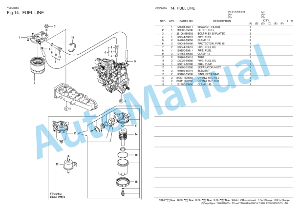 Yanmar 3TNV88-SHB Diesel Engine Parts Catalog-4