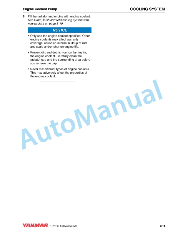 Yanmar 3TNV88C, 3TNV86CT, 4TNV88C, 4TNV86CT, 4TNV98C, 4TNV98CT Industrial Engine Service Manual 0BTN4-G00200-3