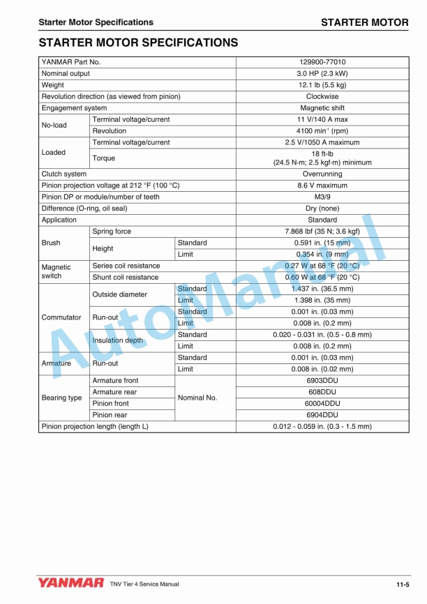 Yanmar 3TNV88C, 3TNV86CT, 4TNV88C, 4TNV86CT, 4TNV98C, 4TNV98CT Industrial Engine Service Manual 0BTN4-G00201 4 Yanmar 3TNV88C, 3TNV86CT, 4TNV88C, 4TNV86CT, 4TNV98C, 4TNV98CT Industrial Engine Service Manual 0BTN4-G00201 - Image 4